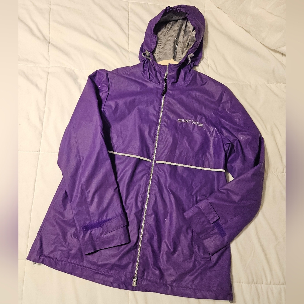 Womens Mount Union Hooded Rain Jacket by Charles River
